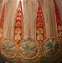 Jugendstil Cerveza Stein art nouveau WICK WERKE esmalte de uranio tapa de peltre am colores