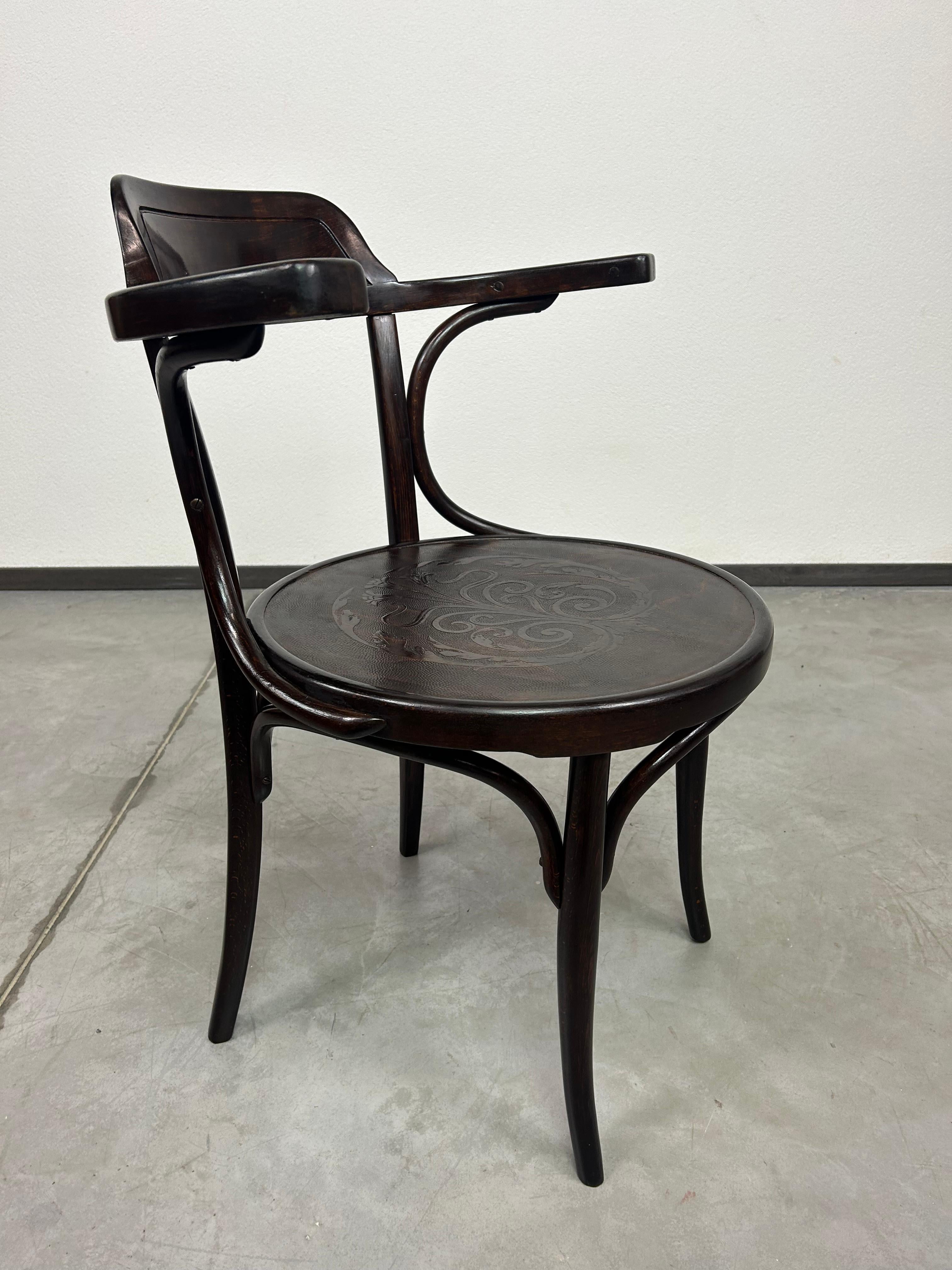 Austrian Jugendstil bentwood office chair B47 by J&J Kohn