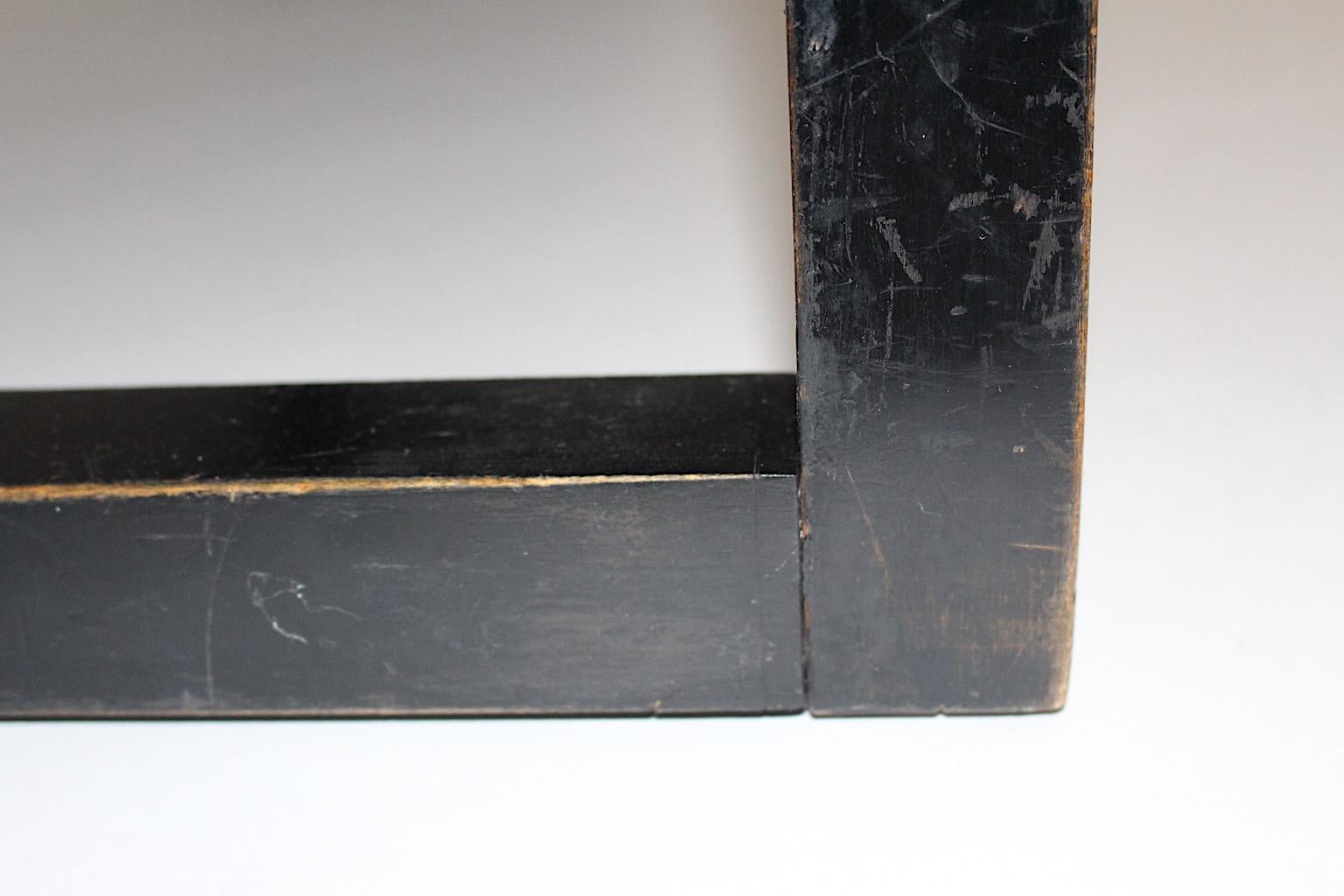 Jugendstil Black Beech Grey Vintage Small Bench Josef Hoffmann circa 1905 Vienna en venta 6
