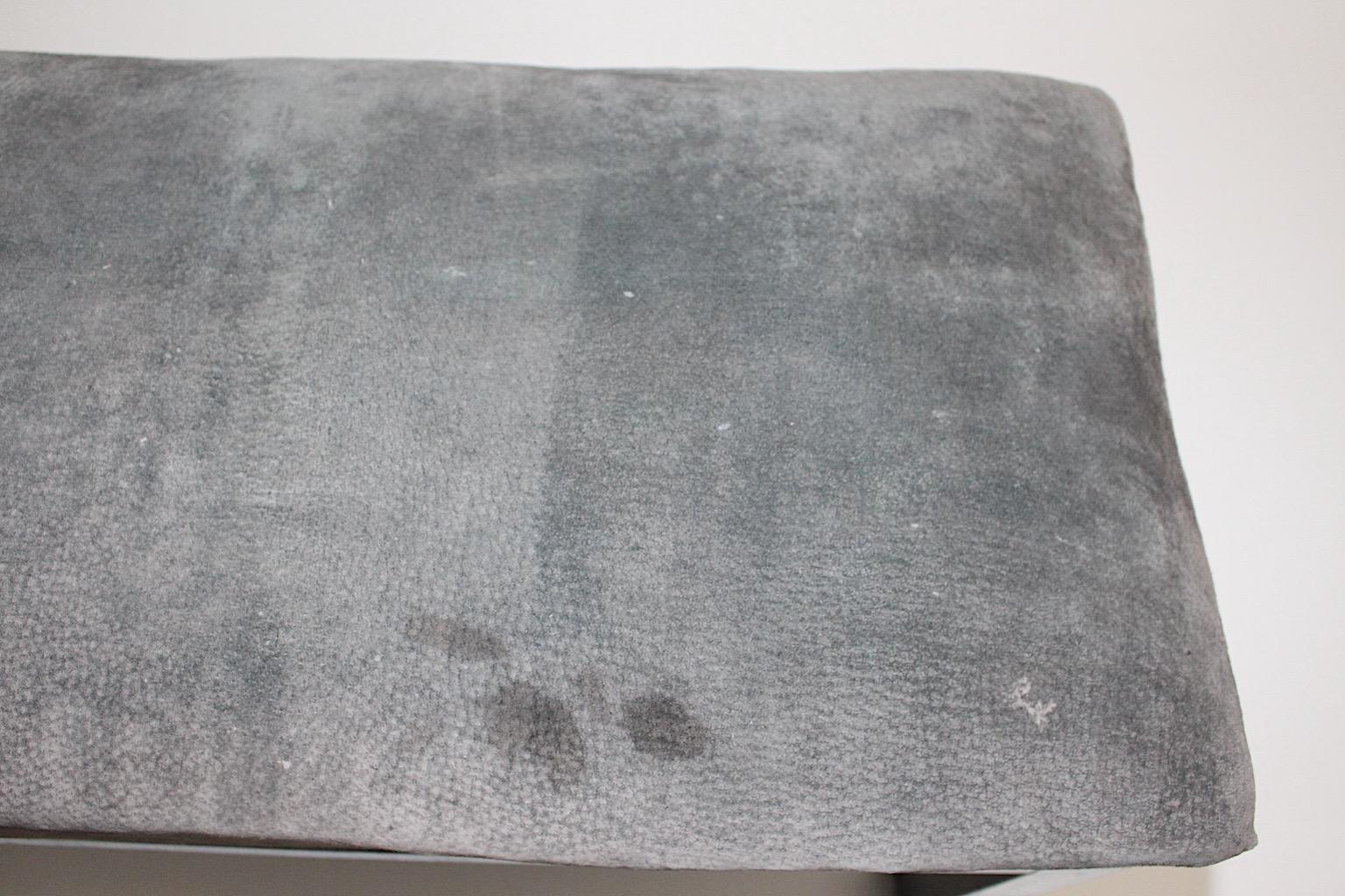 Jugendstil Black Beech Grey Vintage Small Bench Josef Hoffmann circa 1905 Vienna principios del siglo XX en venta