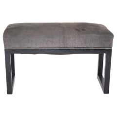 Jugendstil Black Beech Grey Vintage Small Bench Josef Hoffmann circa 1905 Vienna