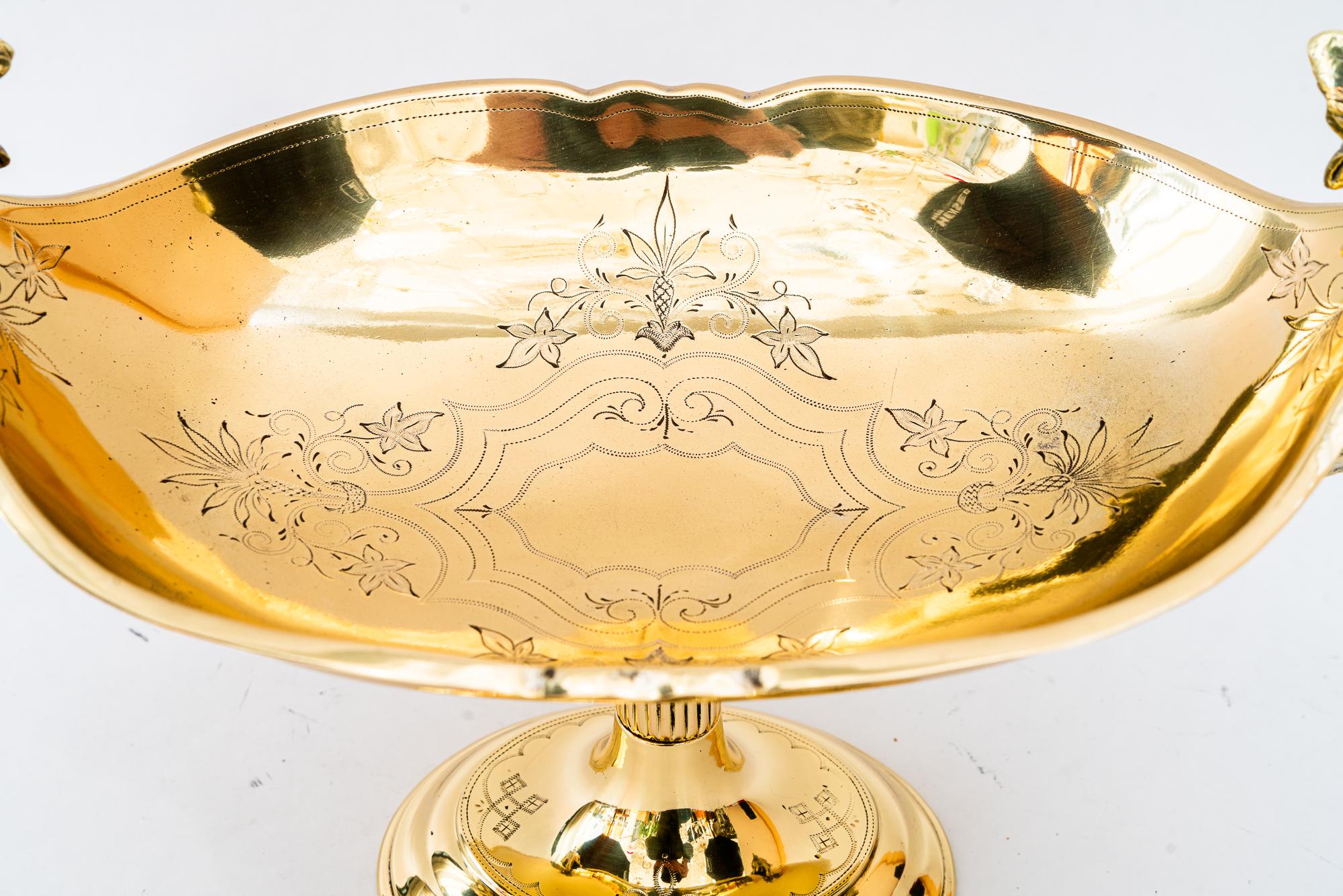 Jugendstil Messing Tafelaufsatz Wien um 1900 im Angebot 5