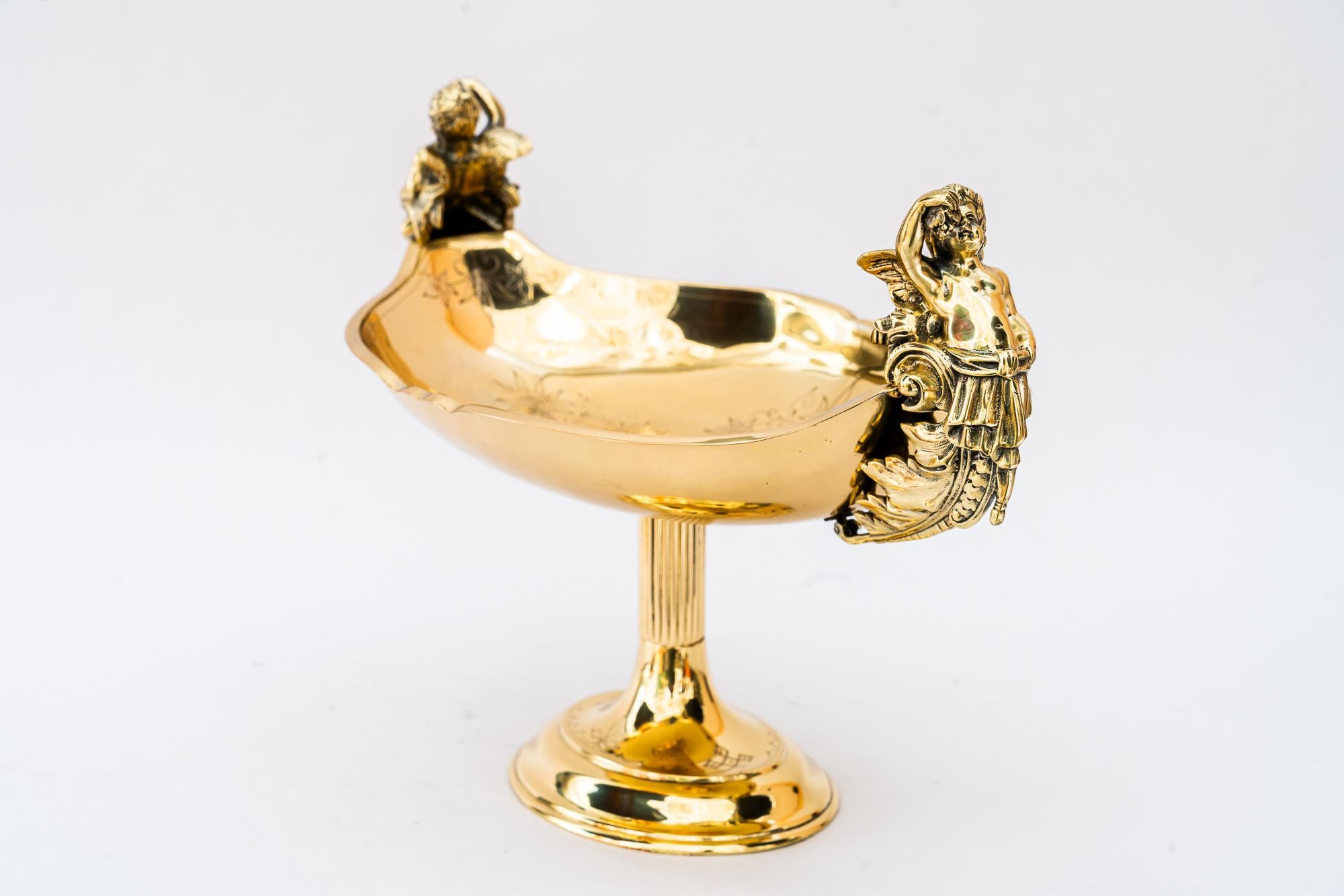 Jugendstil Messing Tafelaufsatz Wien um 1900 im Angebot 8