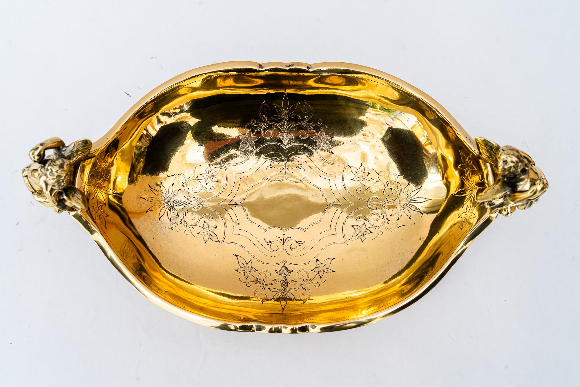 Jugendstil Messing Tafelaufsatz Wien um 1900 im Angebot 9