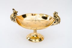 Centrotavola Jugendstil in ottone di Vienna del 1900 circa