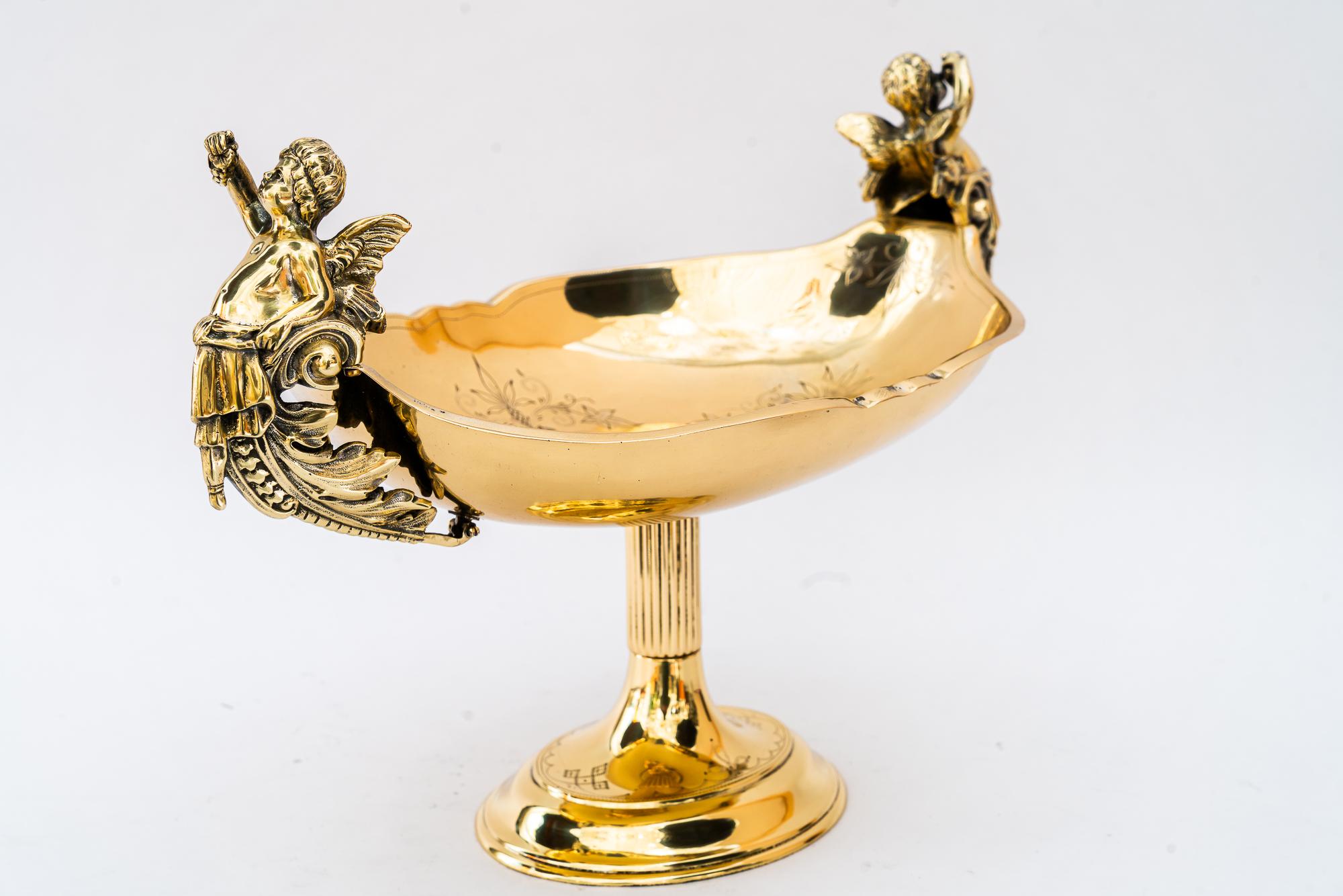 Jugendstil Messing Tafelaufsatz Wien um 1900 im Angebot 3