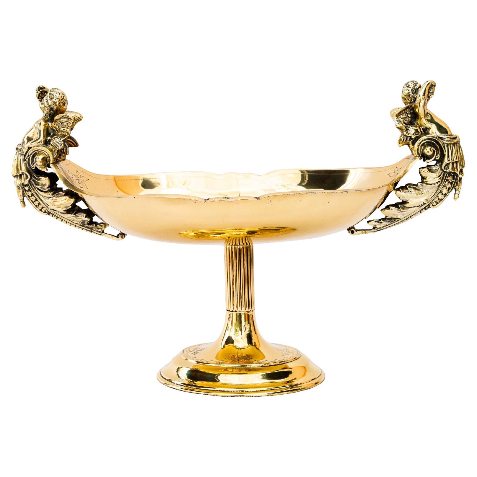 Jugendstil brass centerpiece vienna around 1900