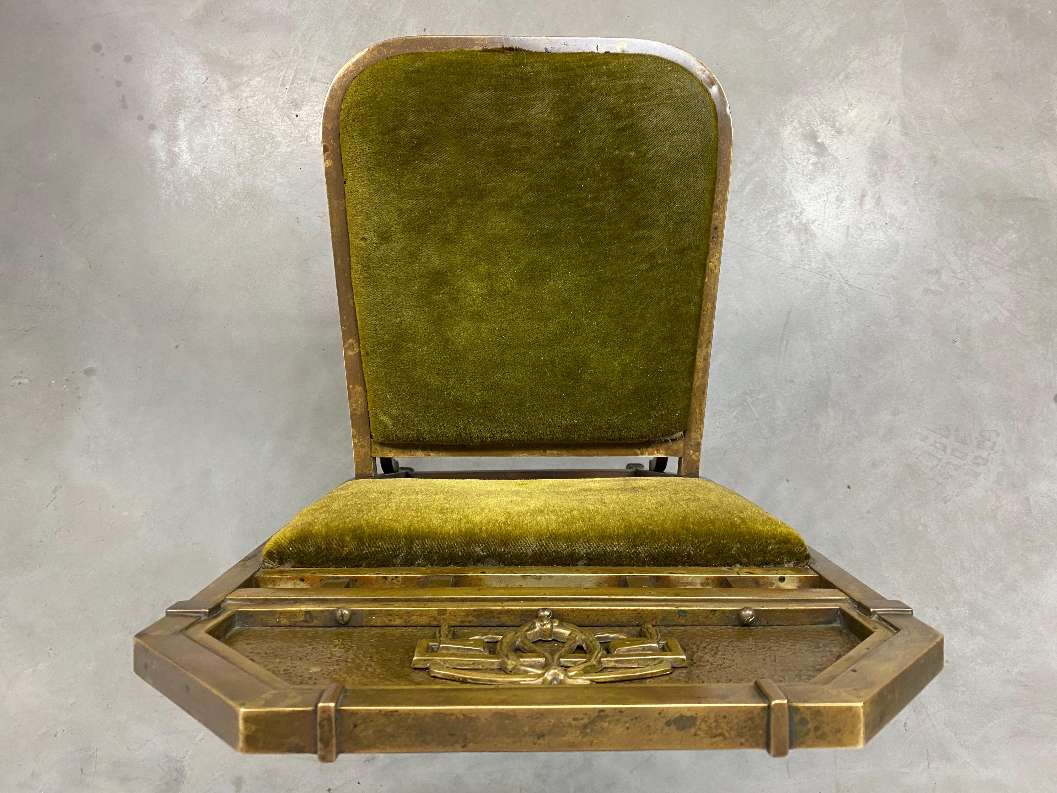 Jugendstil Brass Chair For Sale 2