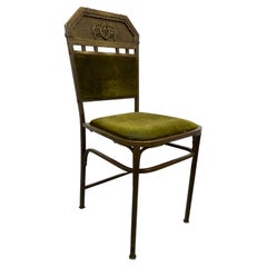 Used Jugendstil Brass Chair