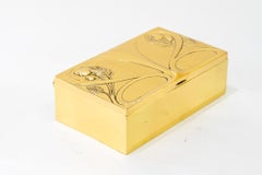 Scatola per sigari in ottone Jugendstil Vienna 1908 circa
