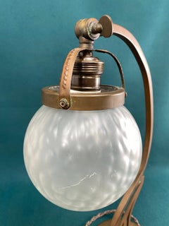 Lampada da tavolo Jugendstil in ottone