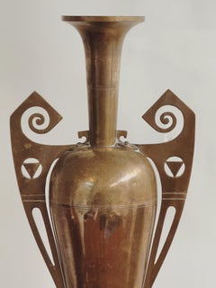 Vaso in ottone in stile Art Nouveau, 1910 circa