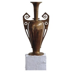 Vaso in ottone in stile Art Nouveau, 1910 circa