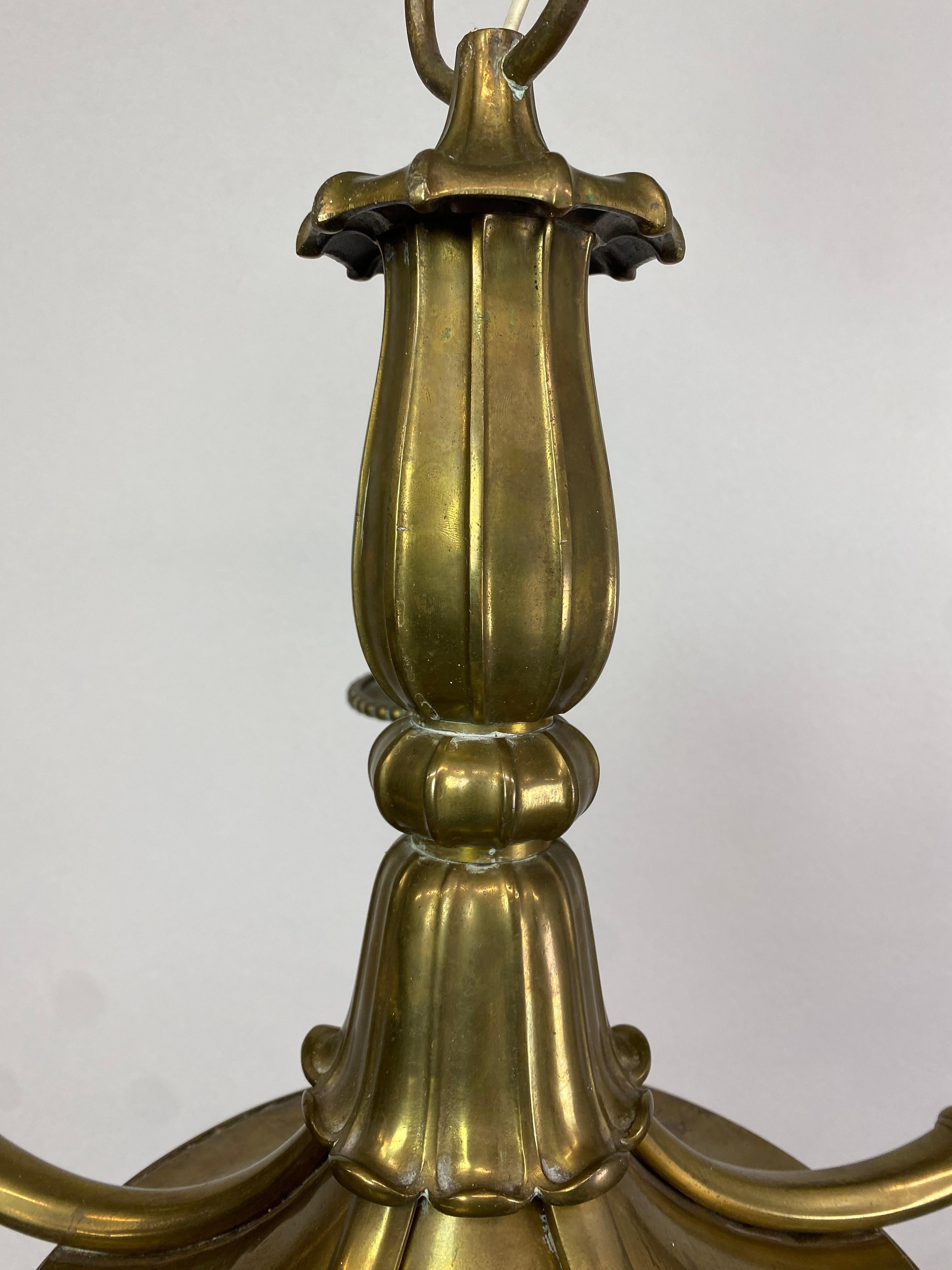 Bronze Jugendstil bronze hanging lamp atr. Dagobert Peche For Sale