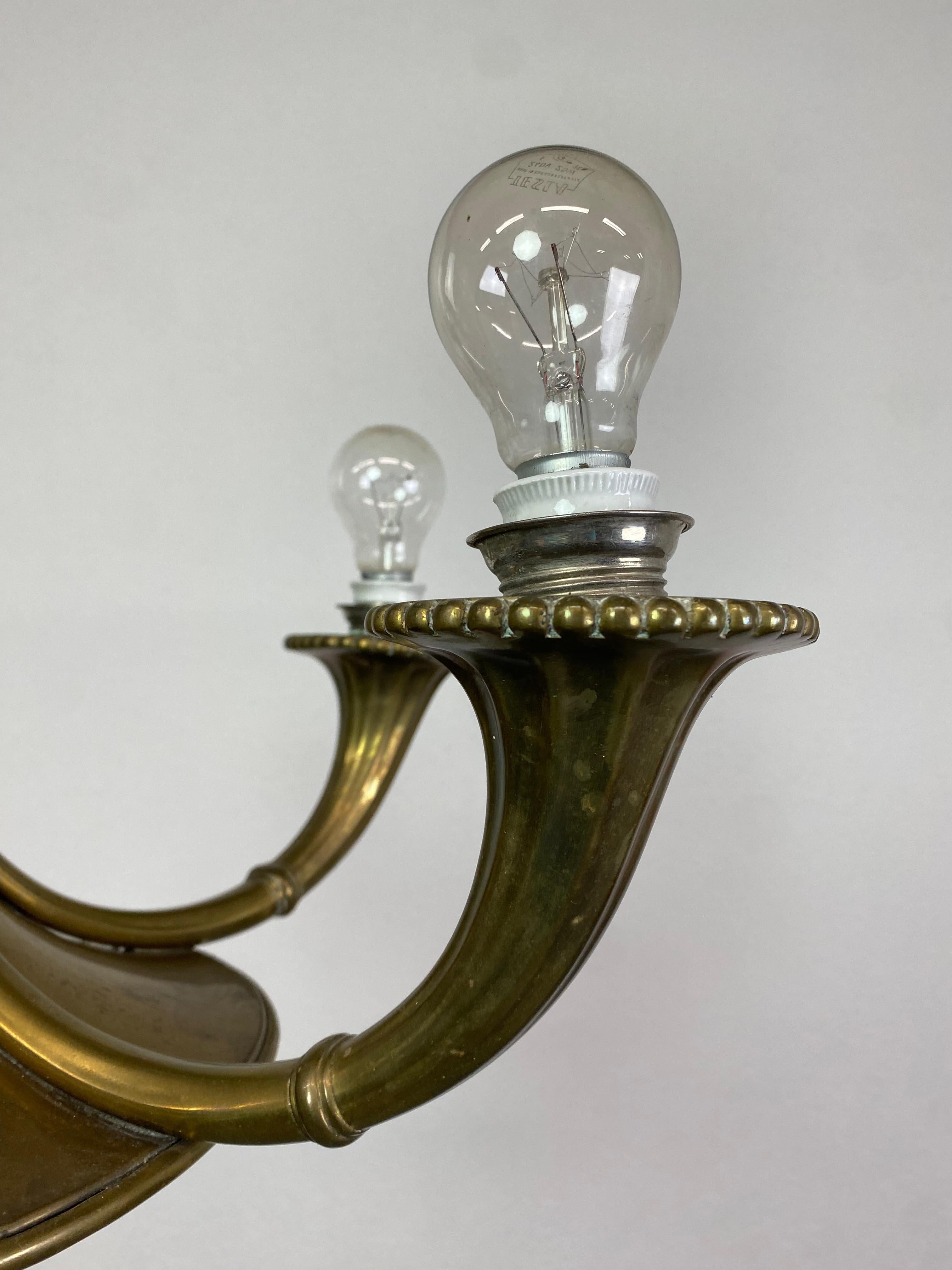 Jugendstil bronze hanging lamp atr. Dagobert Peche For Sale 1