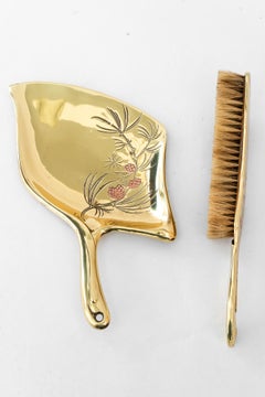 Jugendstil Broom and showel set vienna around 1908