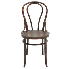 Jugendstil Brown Beech Bentwood Vintage Chair by Mundus Austria, circa 1880