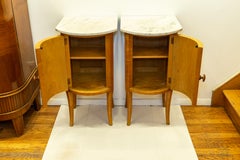 Jugendstil Burled Birch Nightstand,  Sweden 1900