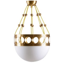 Jugendstil-Deckenleuchte / Pendelleuchte Opalglas, Re-Edition