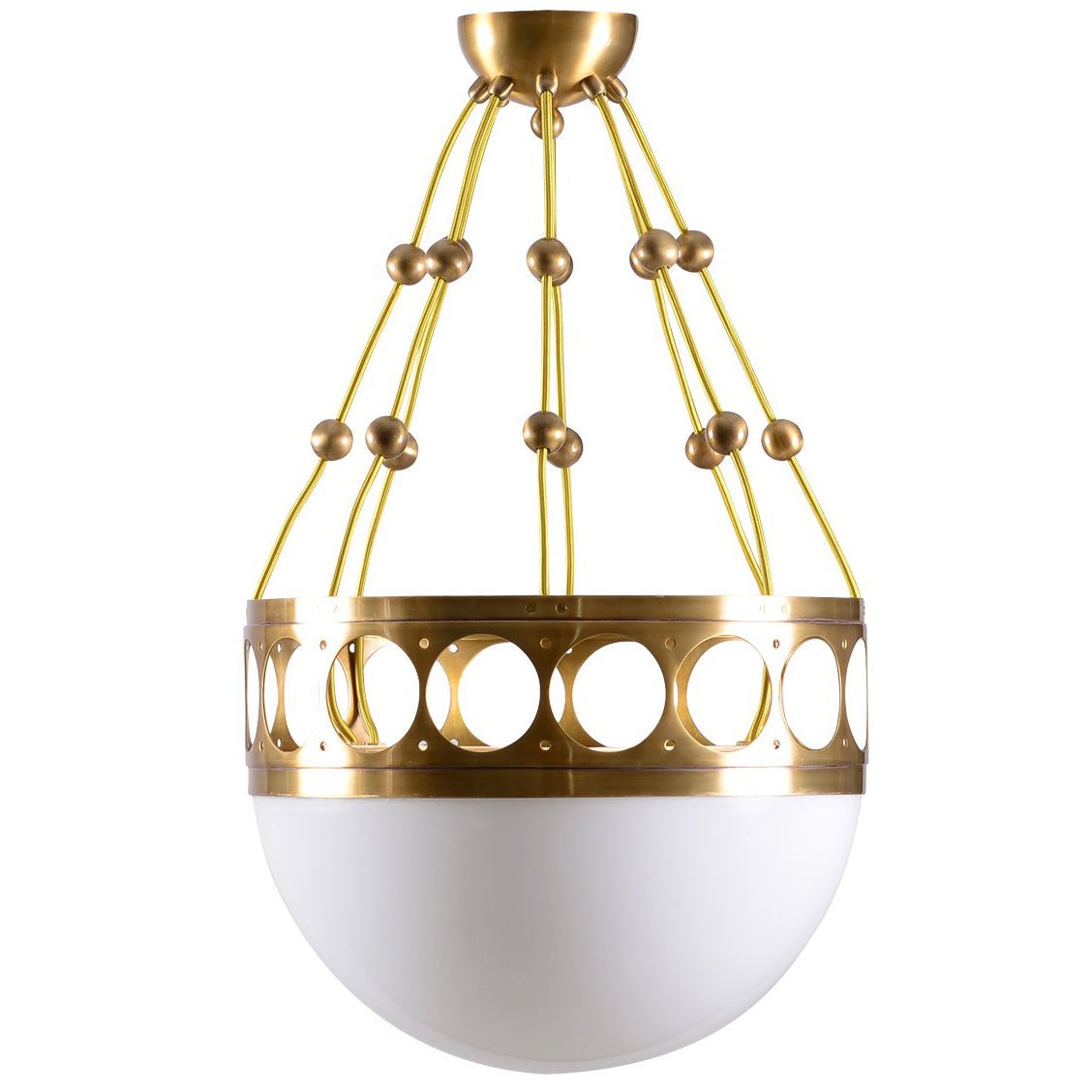 Jugendstil Ceiling Lamp / Pendant Opaline Glass, Re-Edition For Sale