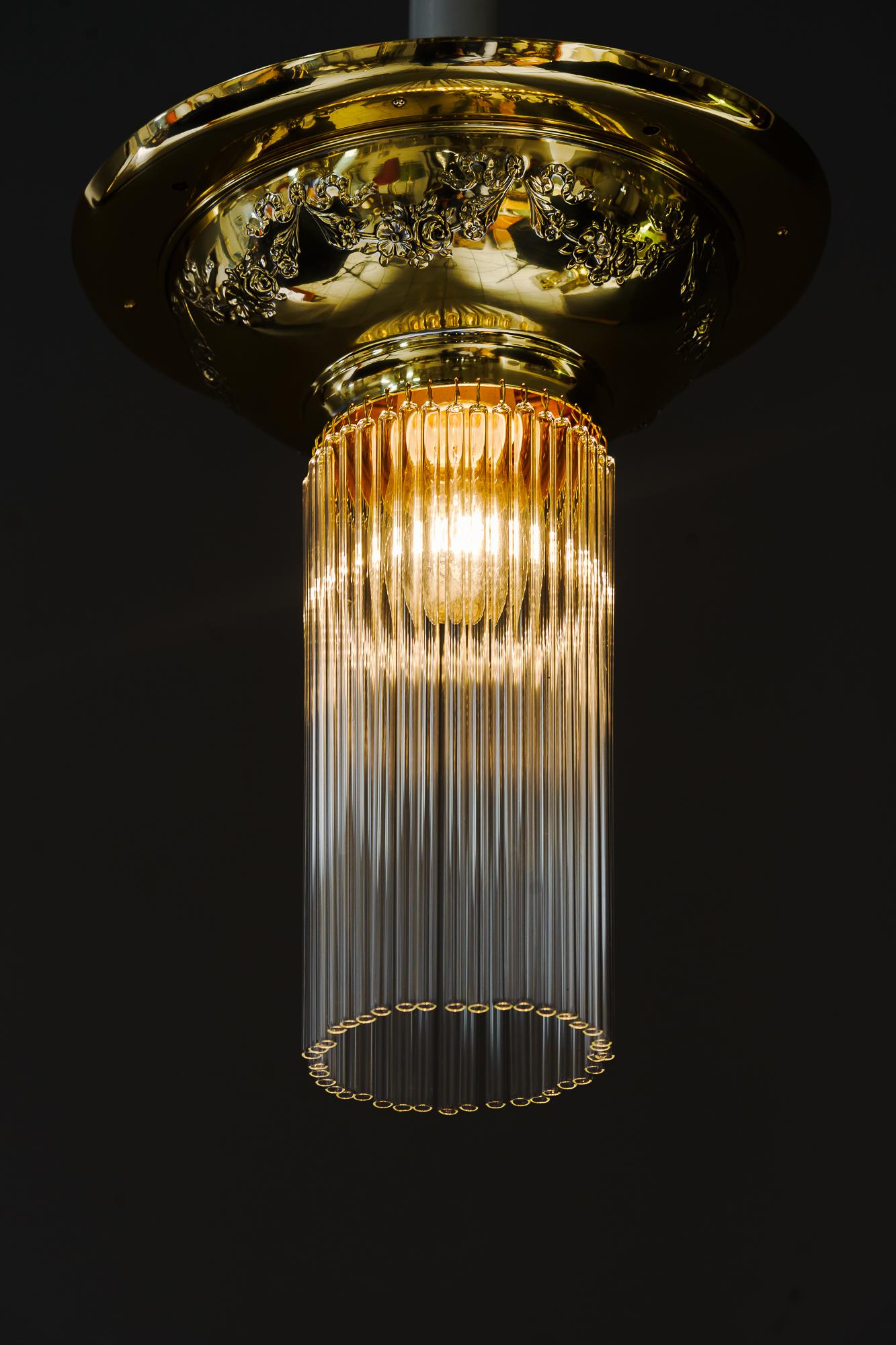 Early 20th Century Jugendstil Ceiling Lamp Vienna Around 1908 For Sale