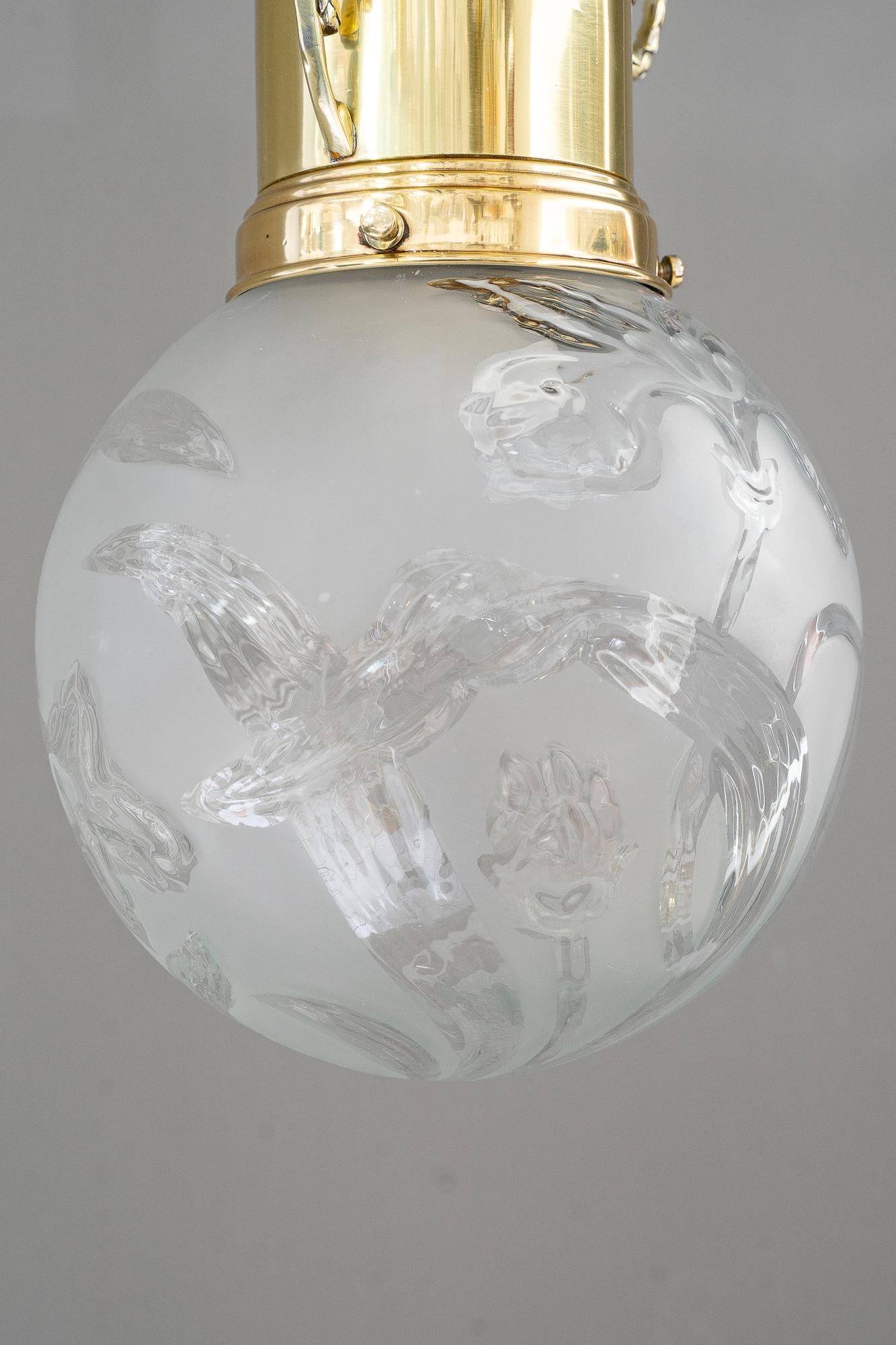 jugendstil ceiling lamp vienna around 1908 In Good Condition For Sale In Wien, AT