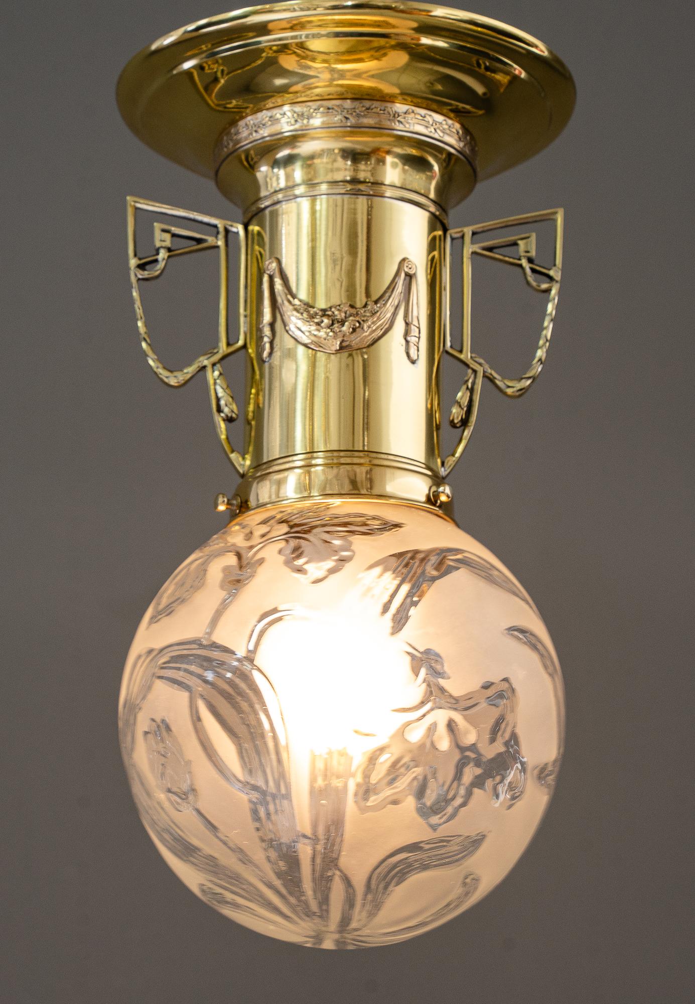 jugendstil ceiling lamp vienna around 1908 For Sale 1