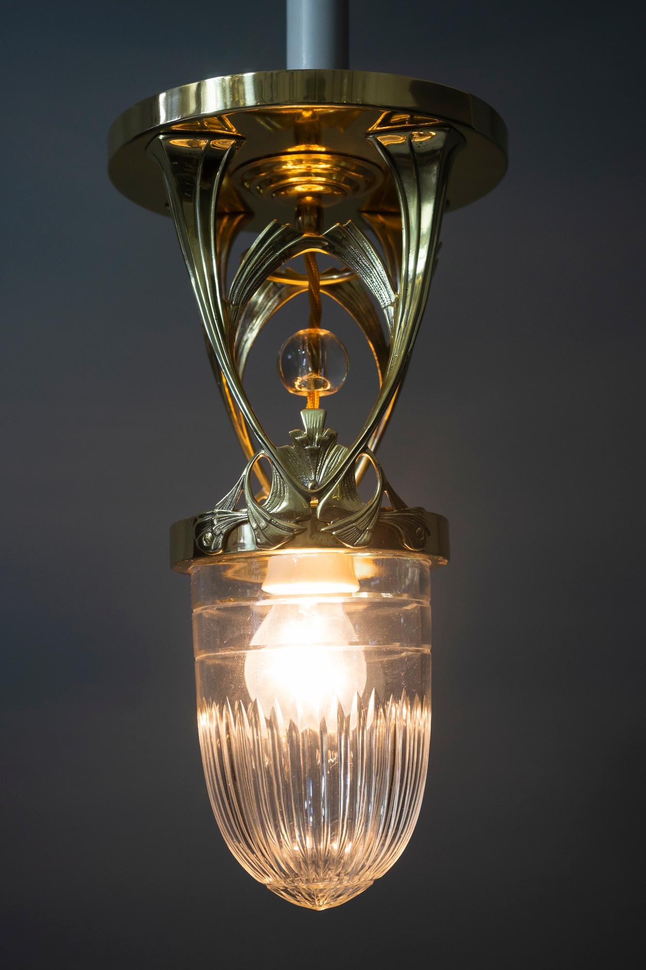 Early 20th Century Jugendstil Ceiling Lamp, Vienna, circa 1910s
