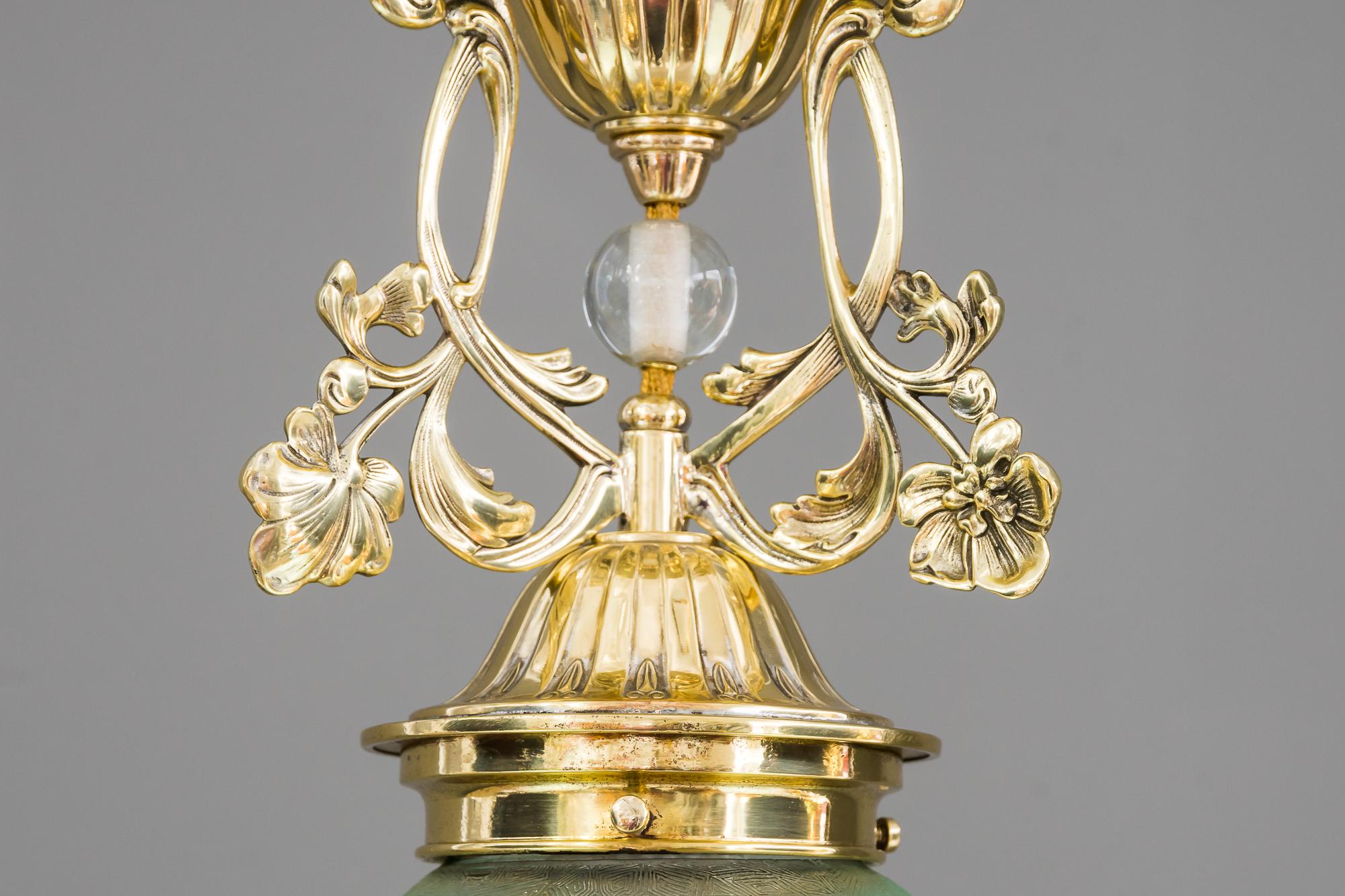 Jugendstil Ceiling Lamp with Beautiful Shade, circa 1903 In Good Condition In Wien, AT