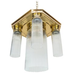 Jugendstil Ceiling Lamp with Glass Sticks