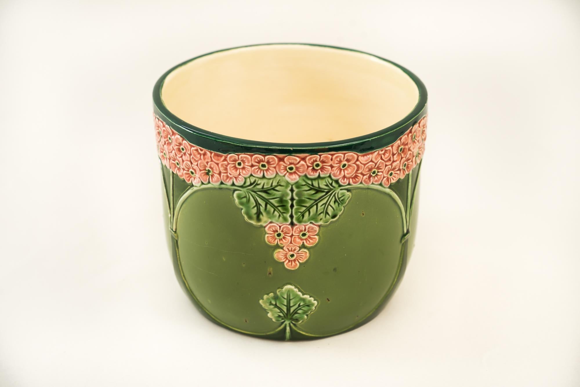 Art Deco Jugendstil Ceramic Flower Pot Vienna Around 1900s