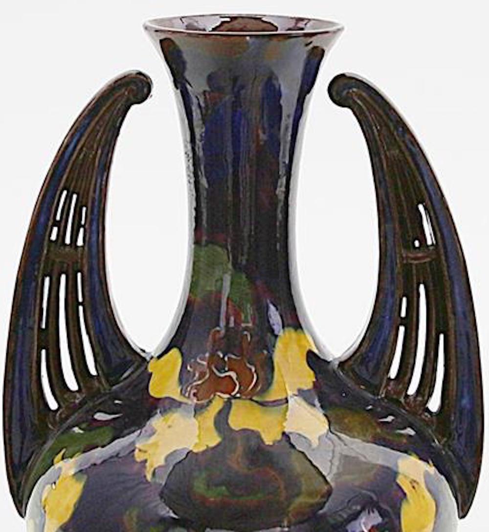 Jugendstil Ceramic Vase, Moravia Early 20th Century In Good Condition In Roma, IT