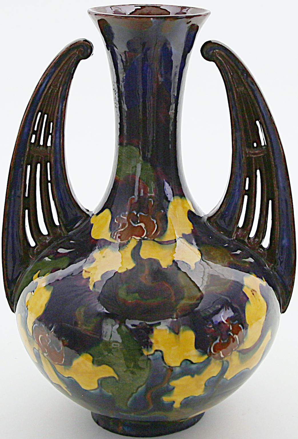 Jugendstil Ceramic Vase, Moravia Early 20th Century 1