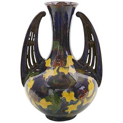 Antique Jugendstil Ceramic Vase, Moravia Early 20th Century