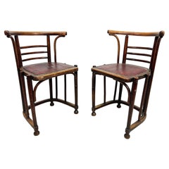 Chaises Jugendstil dans le style de Josef Hoffmann