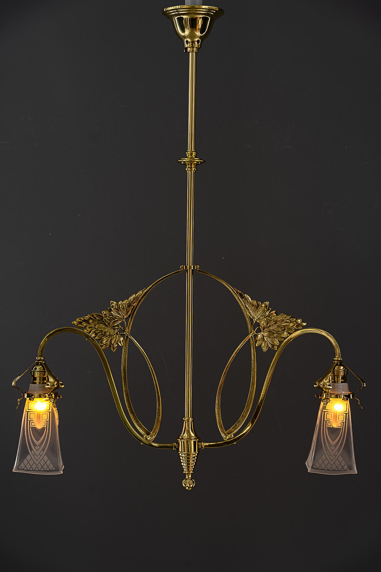 Jugendstil chandelier vienna around 1909 For Sale 4