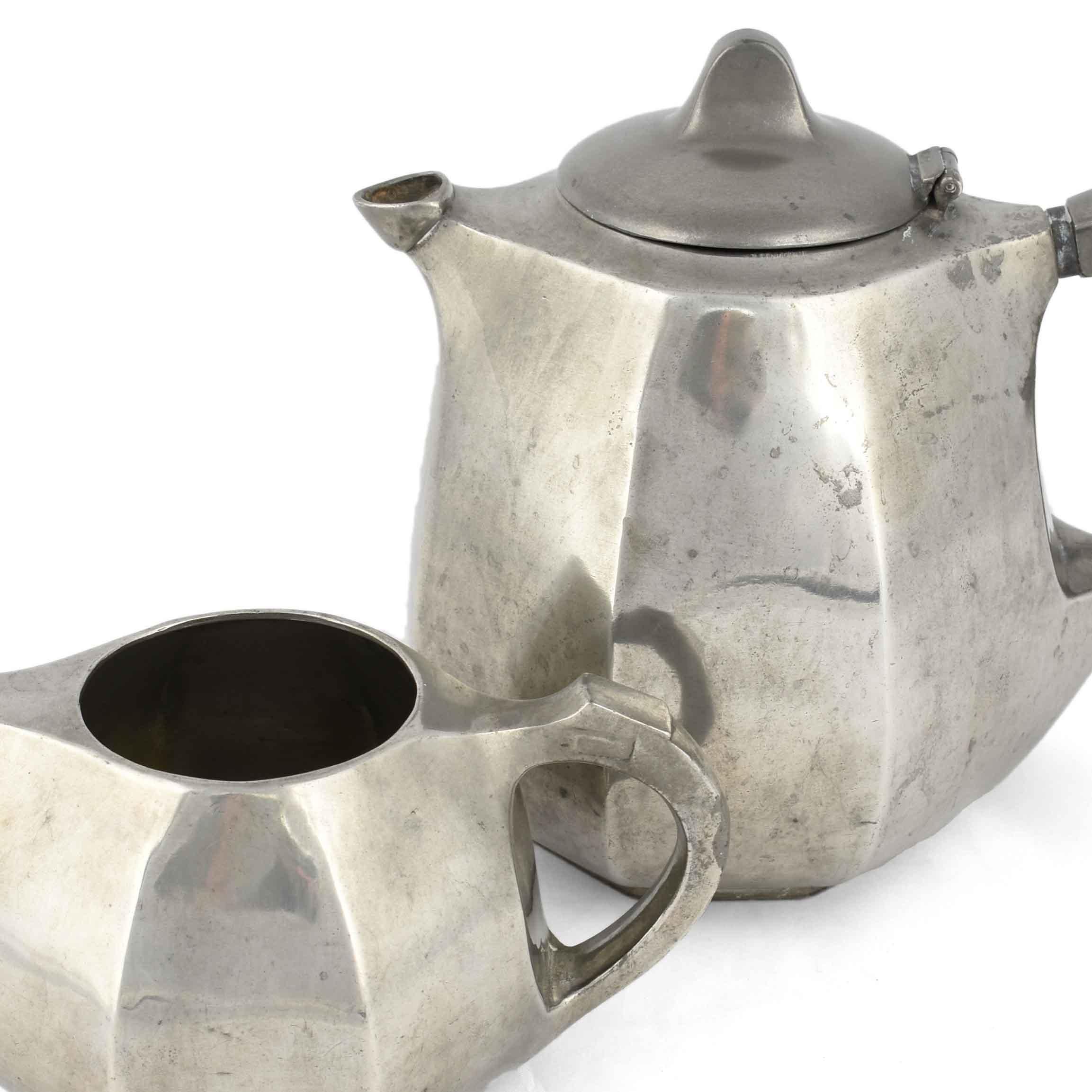 Cafetière et serveur à crème Jugendstil, Allemagne, début du 20e siècle Bon état - En vente à Roma, IT