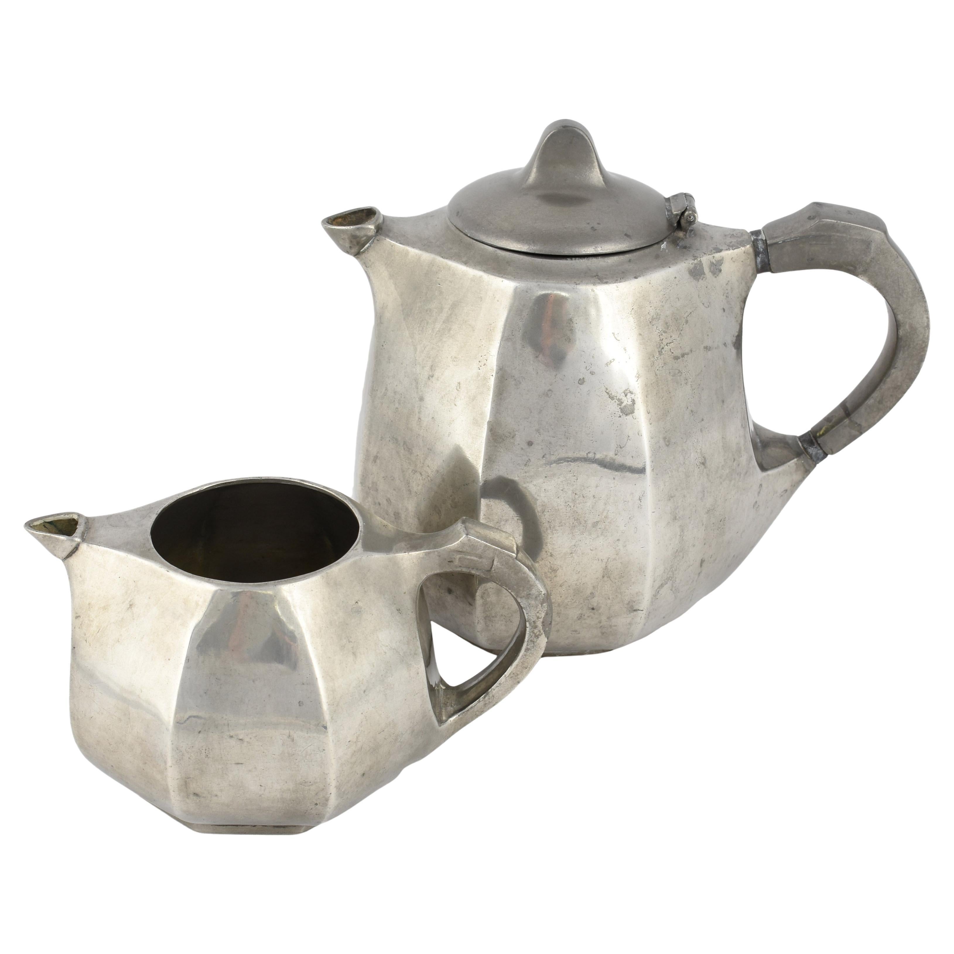 Jugendstil Coffee Pot and Cream Server, Germany, Early 20th Century