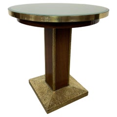 Used Jugendstil coffee table with hammered decor