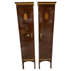 Antique Jugendstil Column Cabinets / Lamp Stands