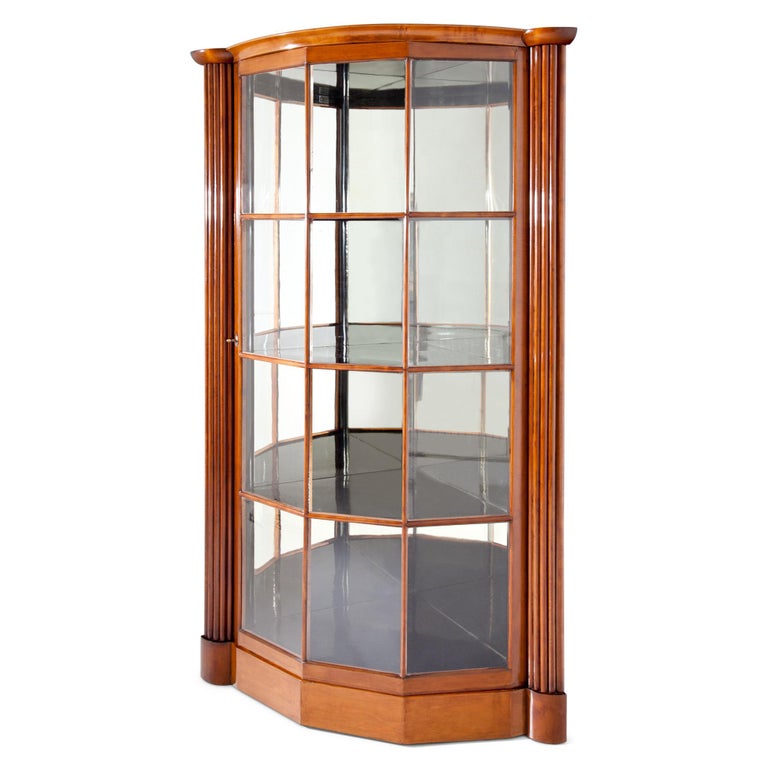 Jugendstil Corner Display Case, Vienna, circa 1920 at 1stDibs