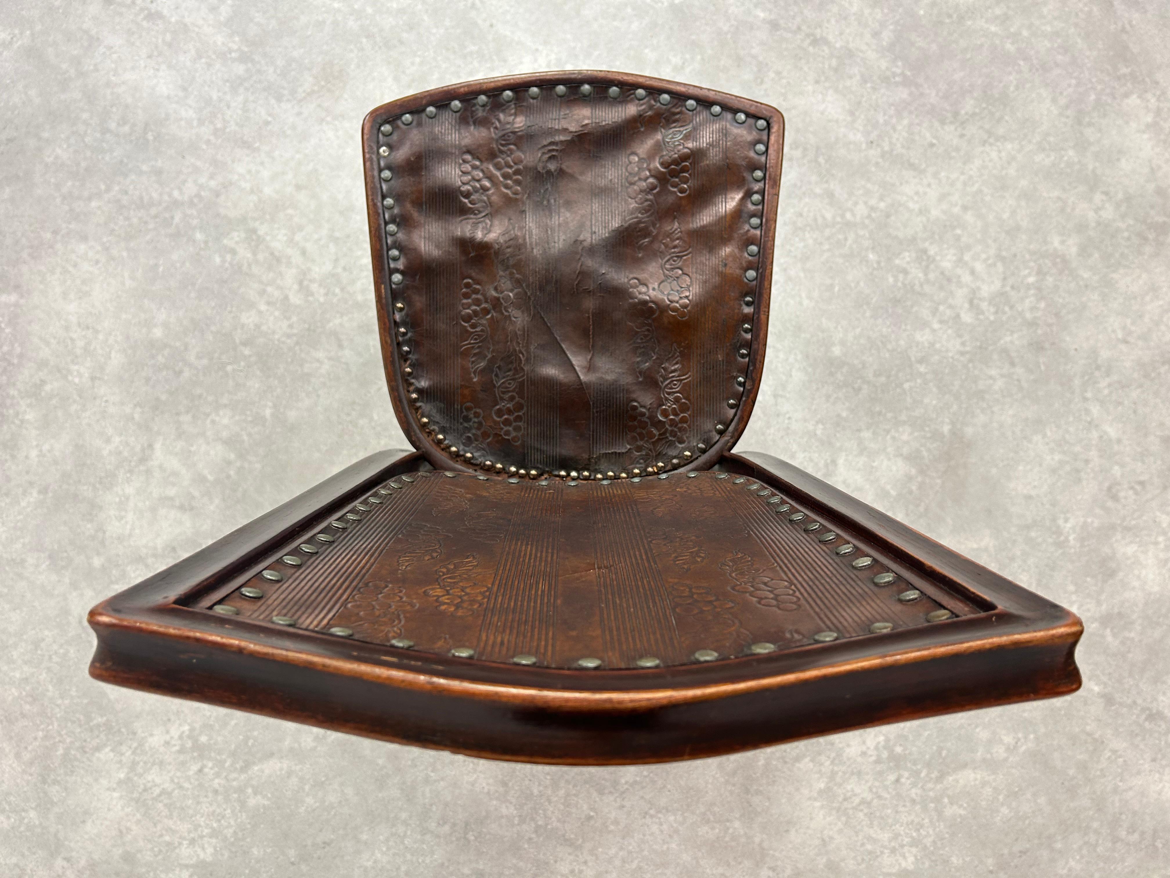 Jugendstil dining chair by Gustav Siegel for J&J Kohn In Good Condition For Sale In Banská Štiavnica, SK