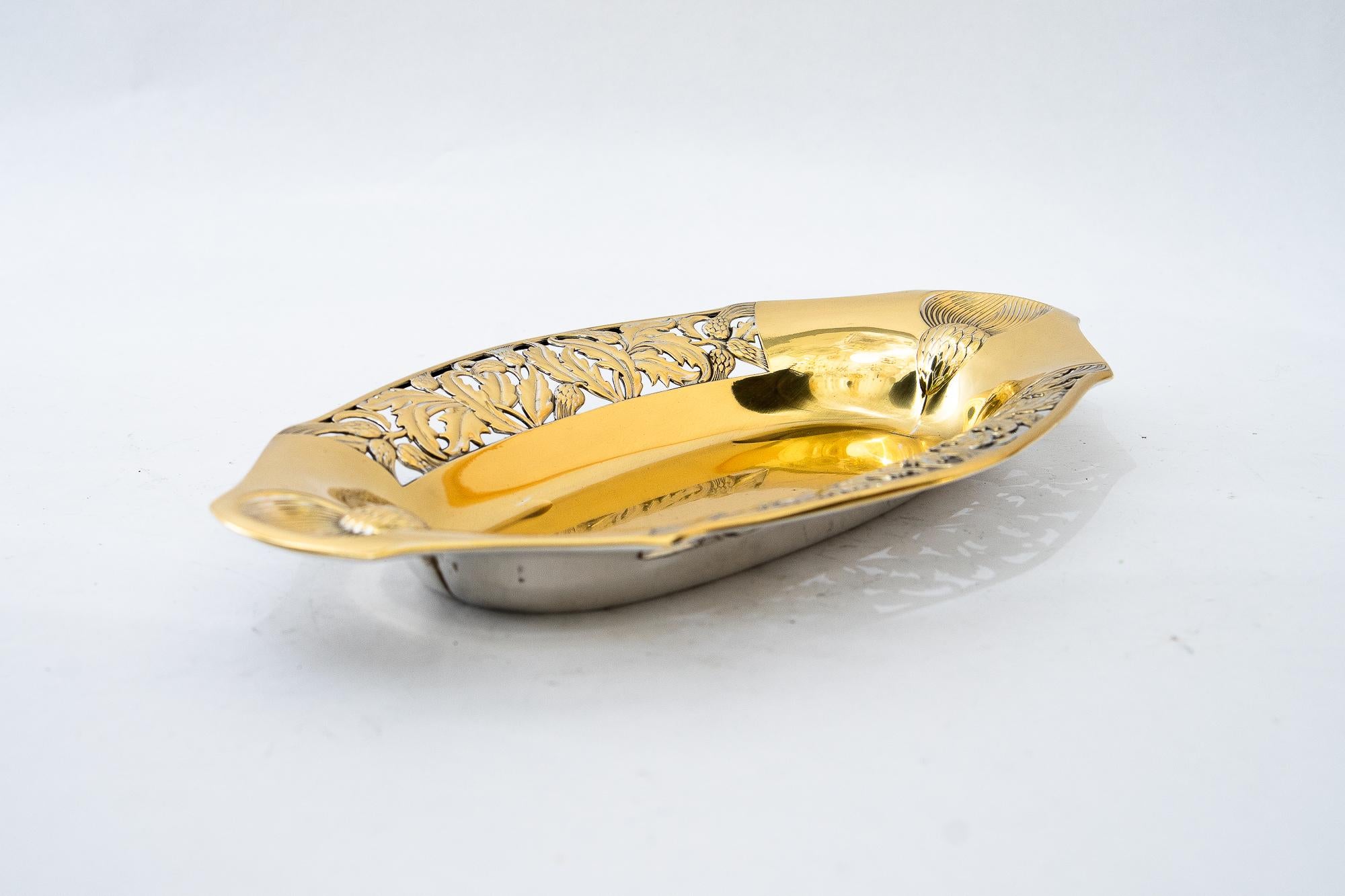 Jugendstil-Obstschale aus Messing im Jugendstil um 1908 von wmf im Angebot 1