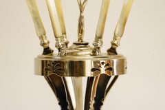 Jugendstil fruit knives with holder vienna around 1908