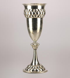 Jugendstil German Silver Plated Chalice-Shaped Presentation Trophy Vase by WMF