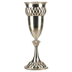 Jugendstil German Silver Plated Chalice-Shaped Presentation Trophy Vase by WMF
