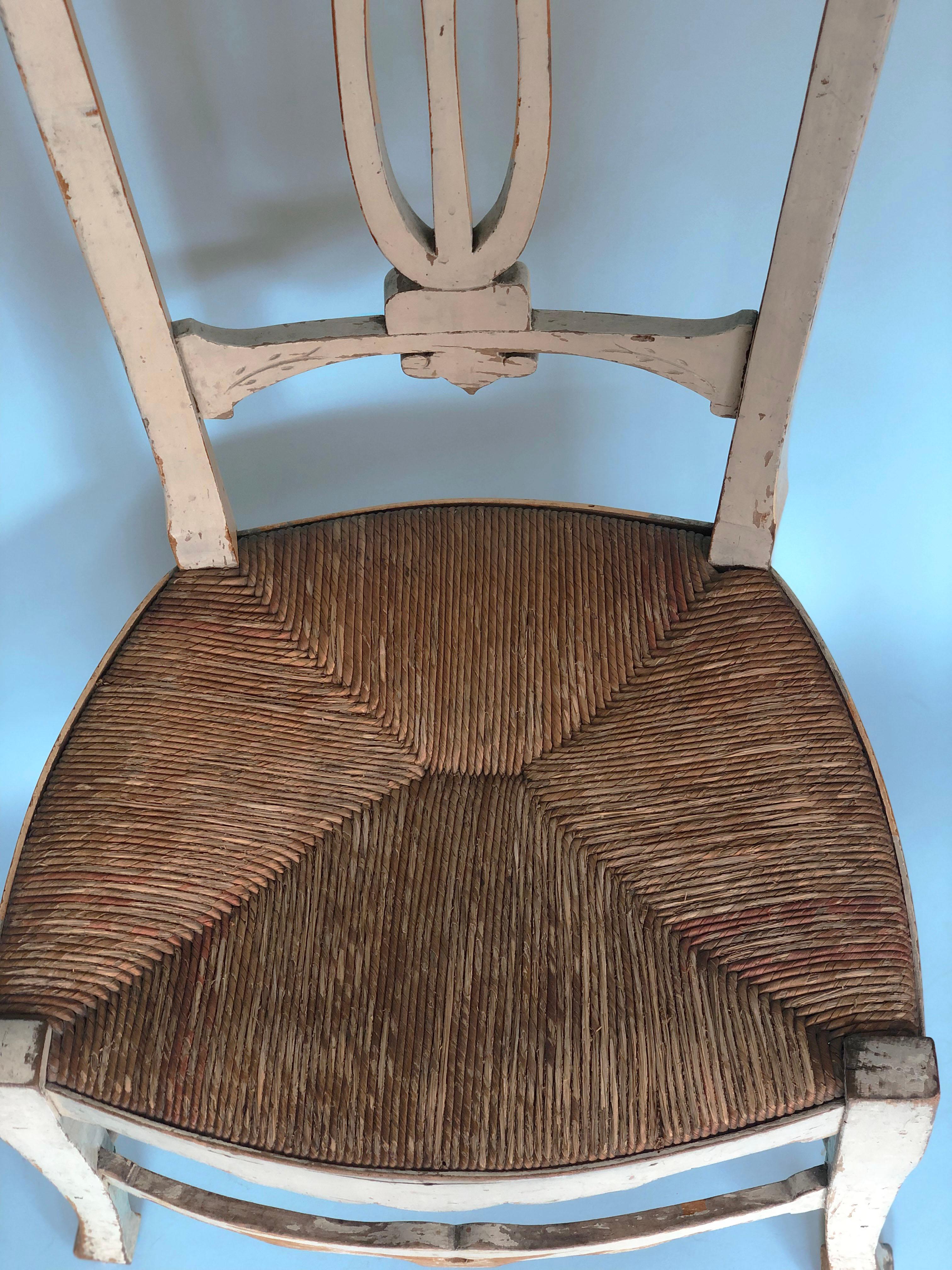 19th Century Jugendstil High Back Chair Elm Wood Early 20th Century
