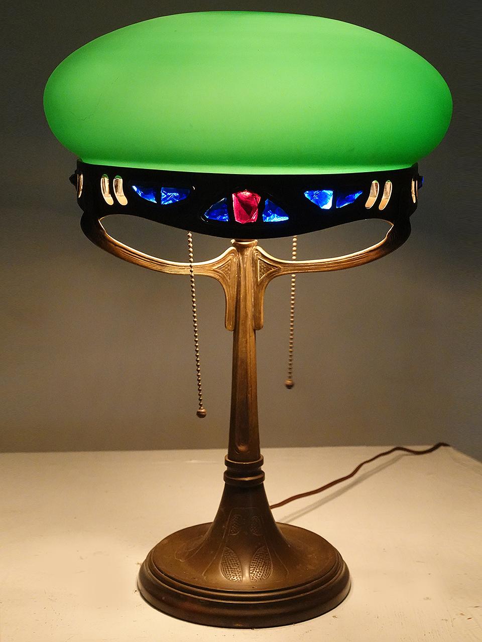 20th Century Jugendstil Jeweled Table Lamp
