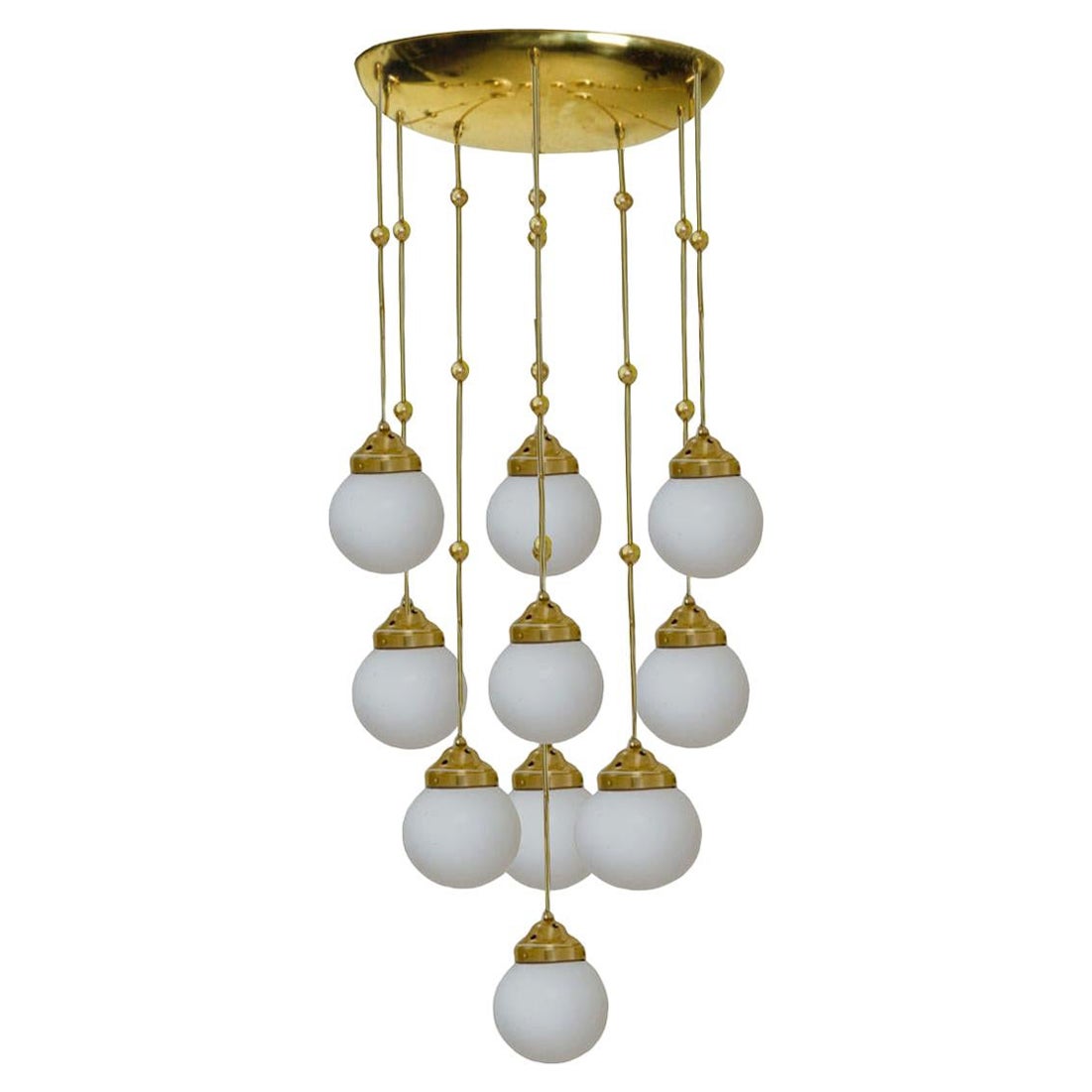 Jugendstil Josef Hoffmann & Wiener Werkstätte Deckenleuchte mit Glühbirnen, Re Editi im Angebot