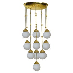 Jugendstil Josef Hoffmann & Wiener Werkstätte Ceiling Light with Bulbs, Re Editi